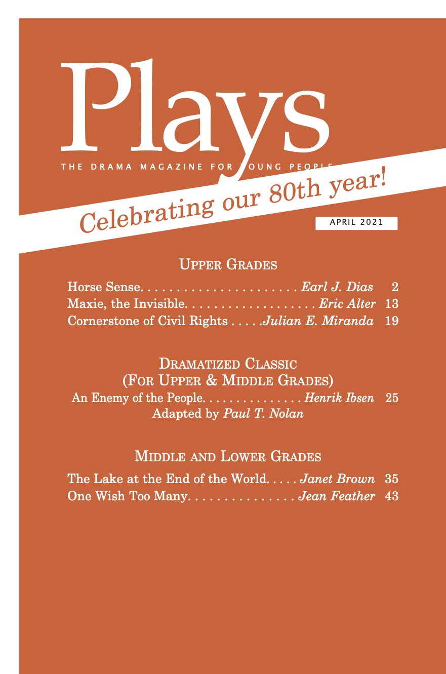 Plays Magazine, Scripts for Young Actors APrIL 2021