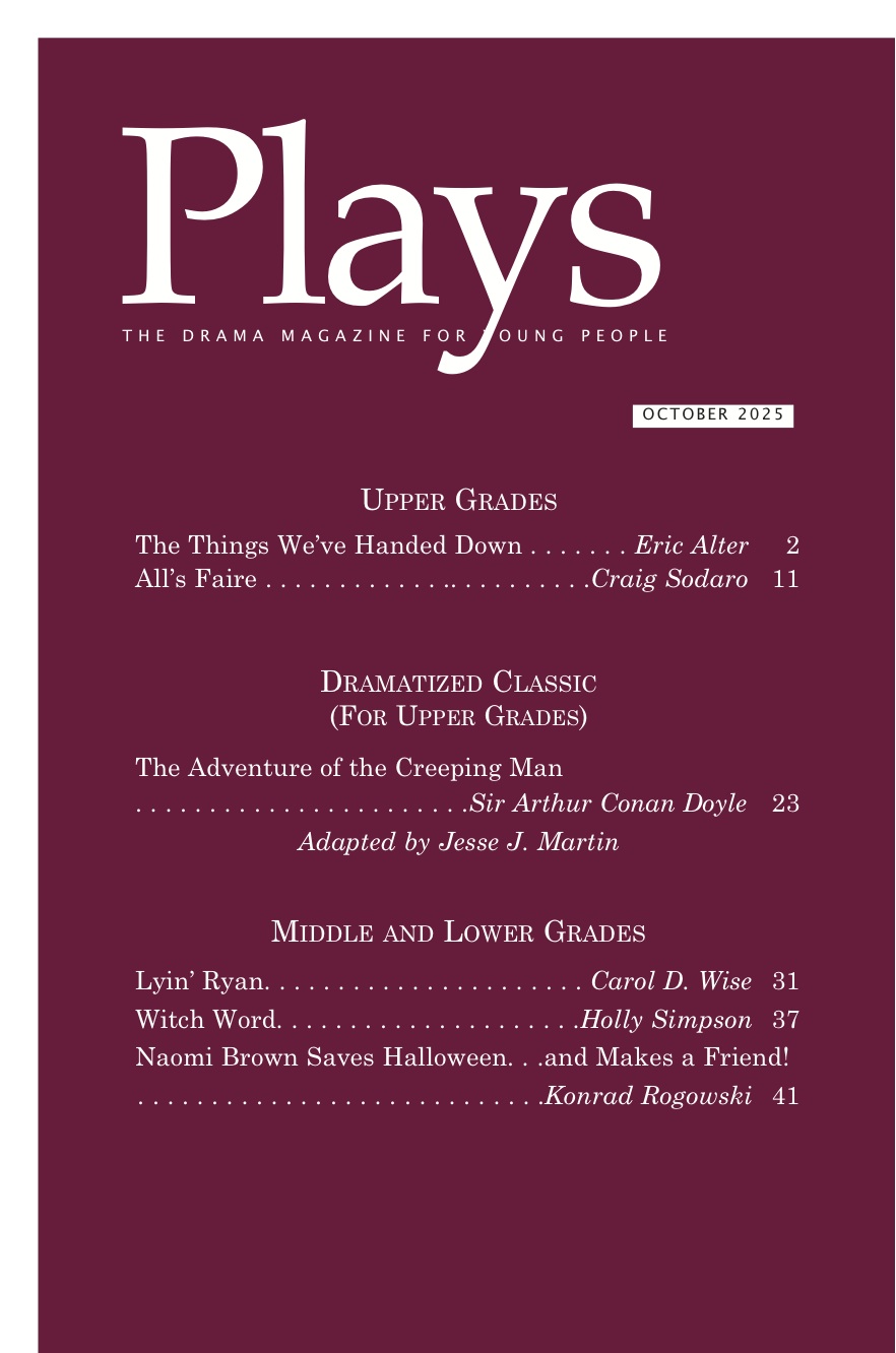 Plays Magazine, Scripts for Young Actors October 2025